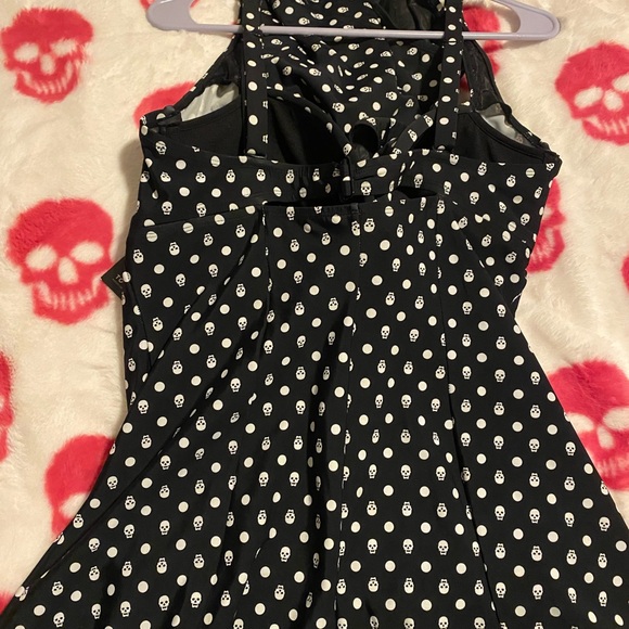 Torrid Black and White Polka Dot/ skull Women's Swimsuit - Picture 3 of 4